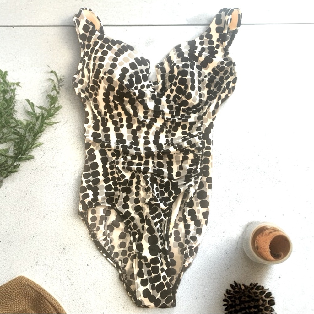 Miraclesuit Black and Cream Swimsuit